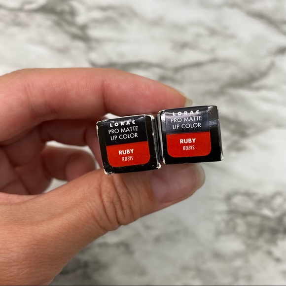 Lorac Pro Matte Lip Color Ruby Red X2 - Picture 2 of 5